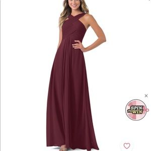 Azazie Kaleigh Bridesmaid dress in Cabernet